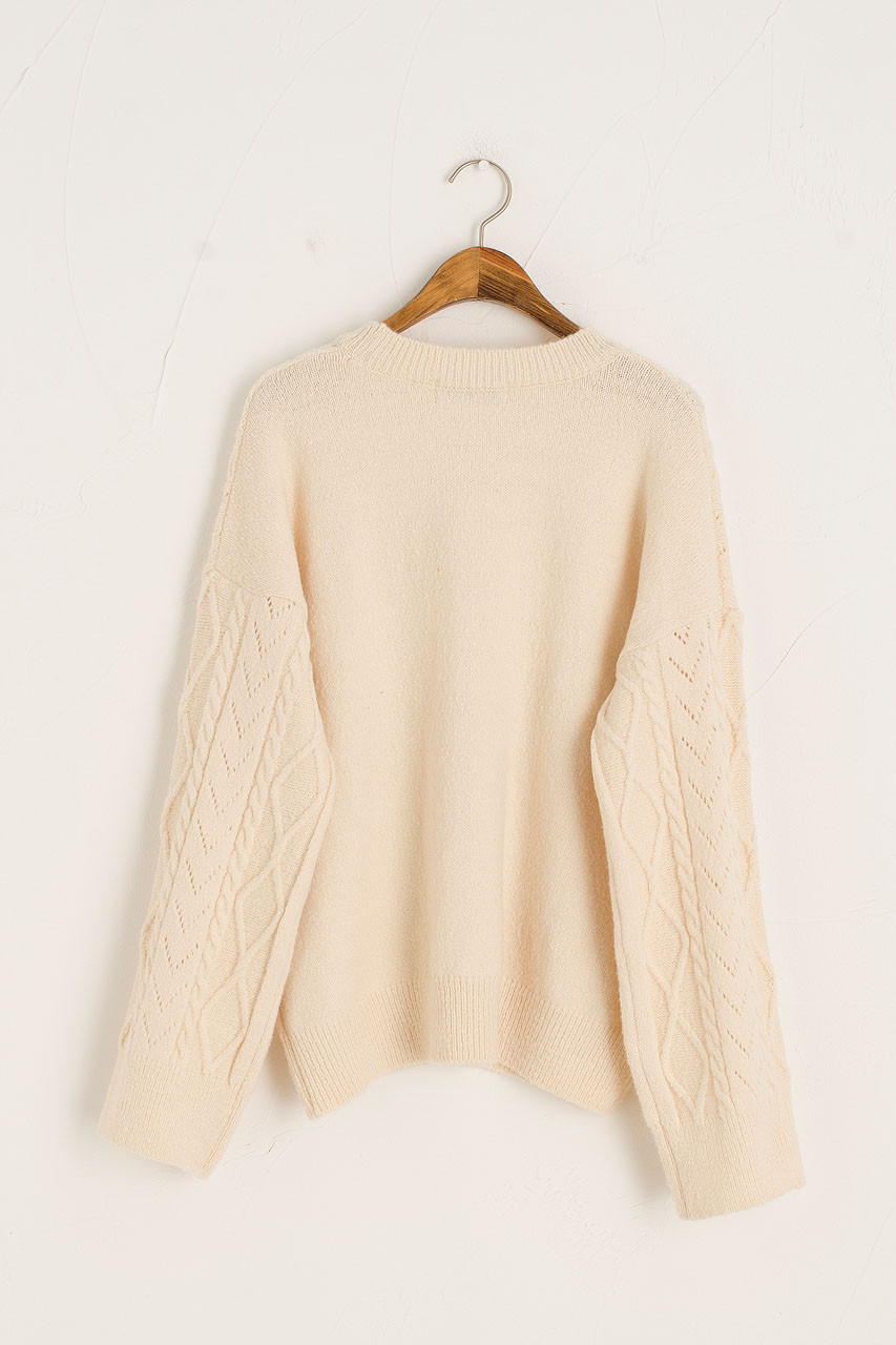 Evie Floral Jumper, Ivory