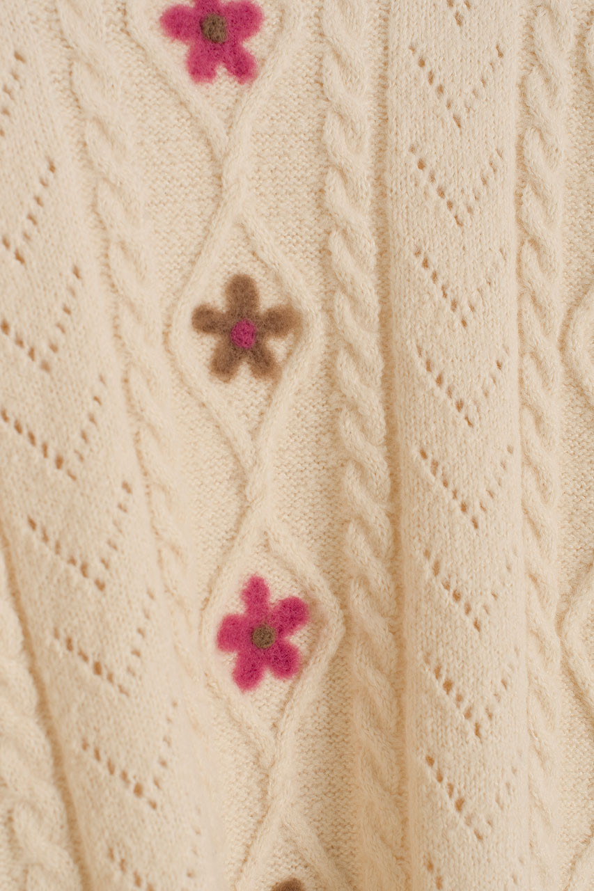 Evie Floral Jumper, Ivory