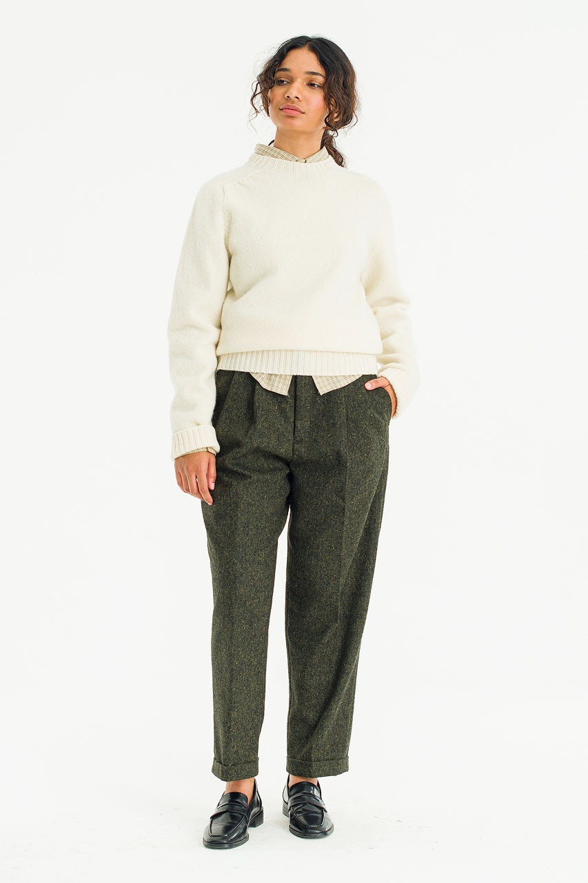 パンツ marka wool slacks olive marka マーカ オーガニックコットンバックサテン アグレッサー