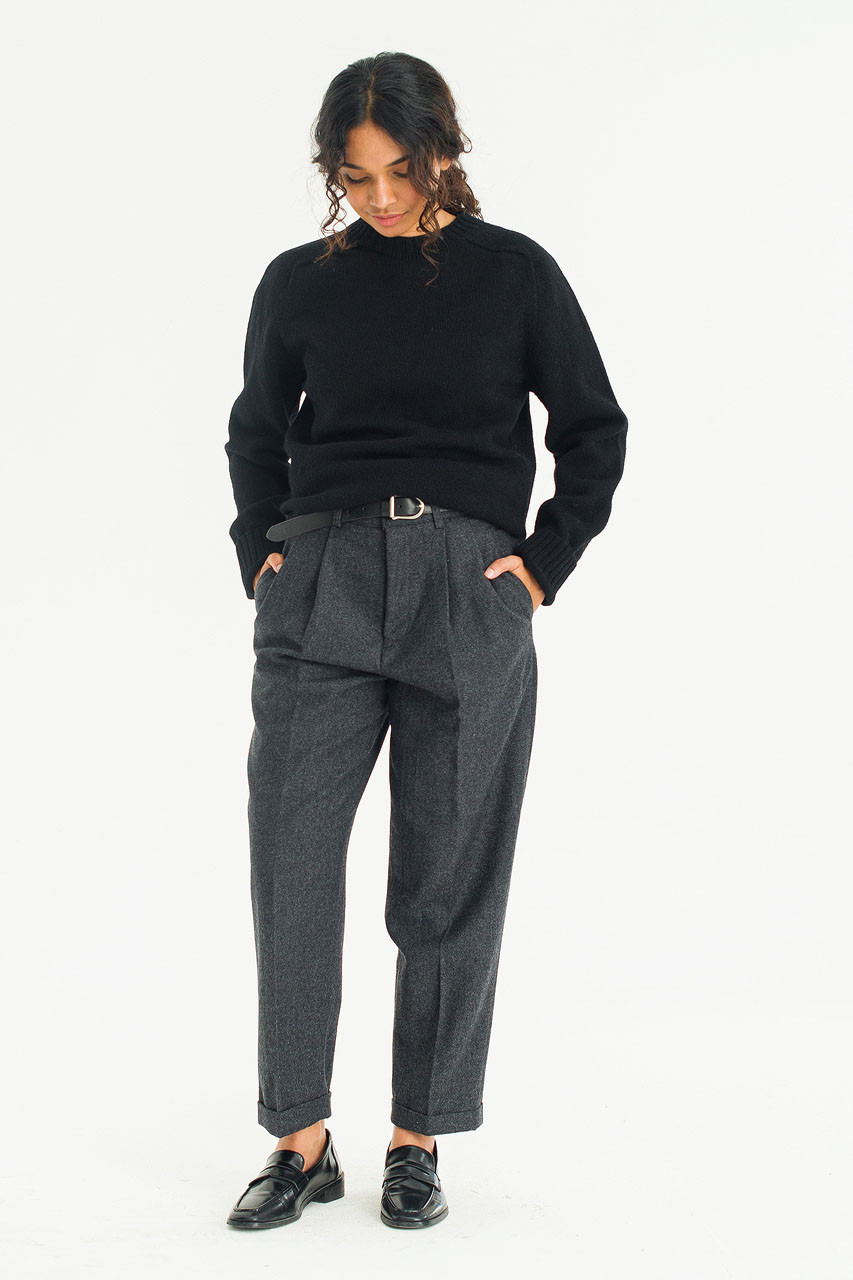 Moe Simple Trousers, Charcoal