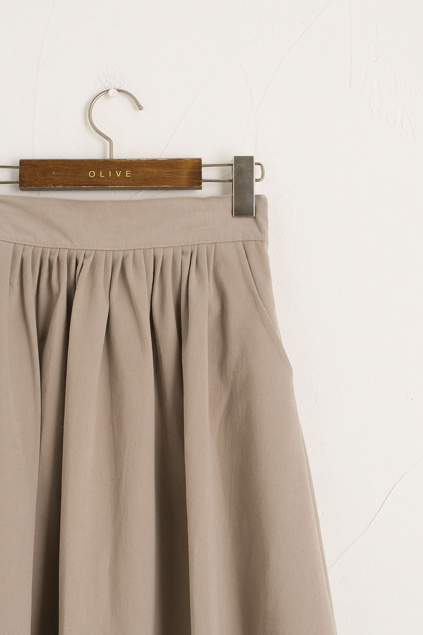 Cotton Workwear Skirt, Beige