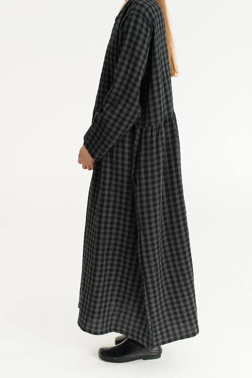 Poppi Double Faced Check Dress, Small Check