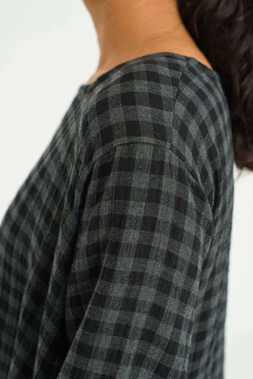 Poppi Double Faced Check Dress, Small Check