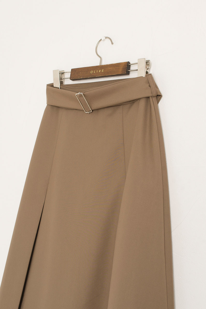 Lizzi Belted Mid Skirt, Tobacco
