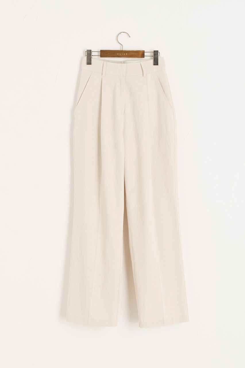 即購入OK COTTON PLEATED TROUSERS