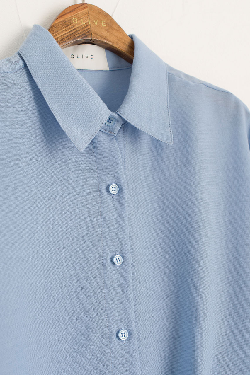 Soft Crepe Shirt, Blue
