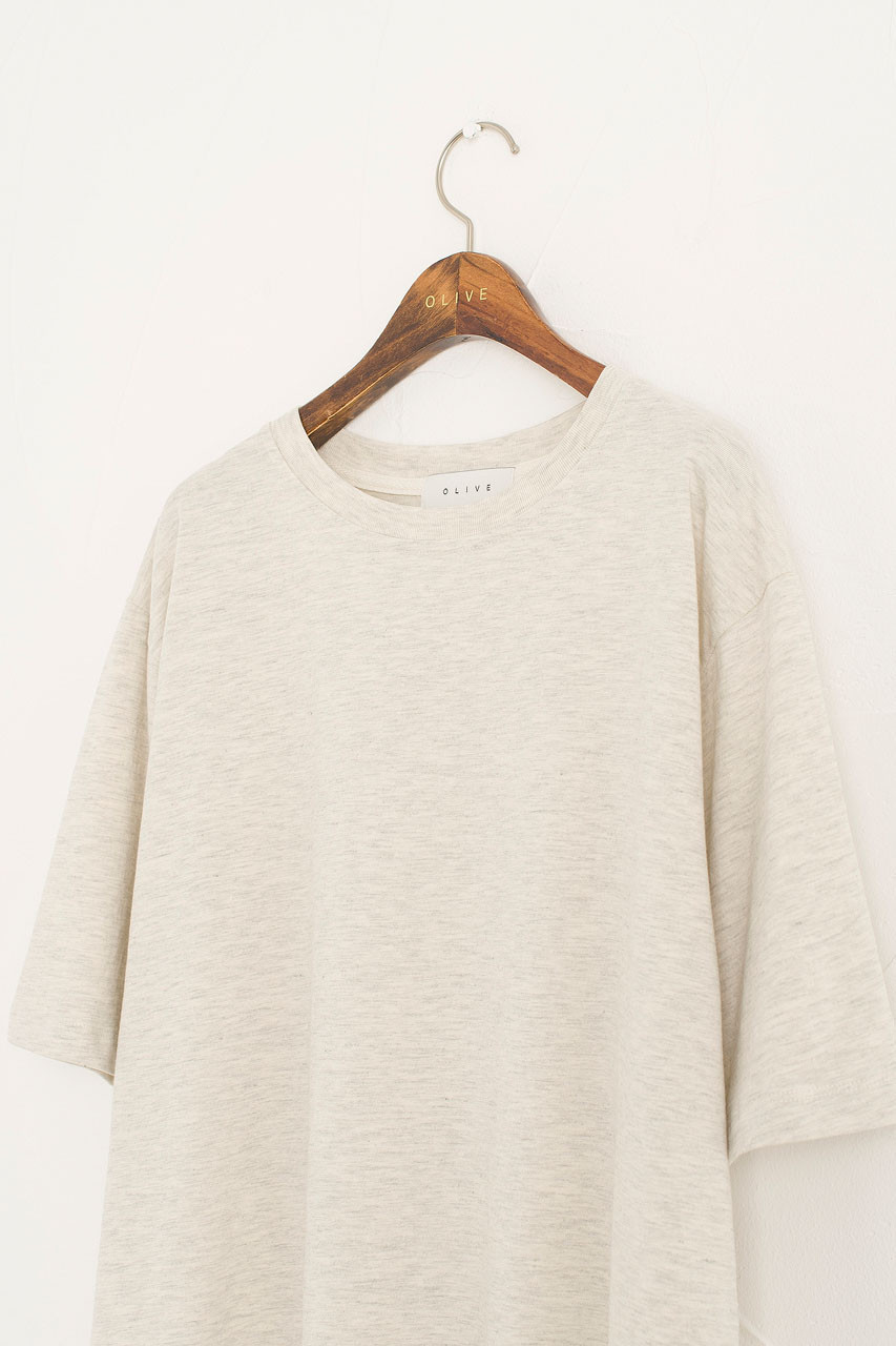 Slouchy Cotton Tee, Oat