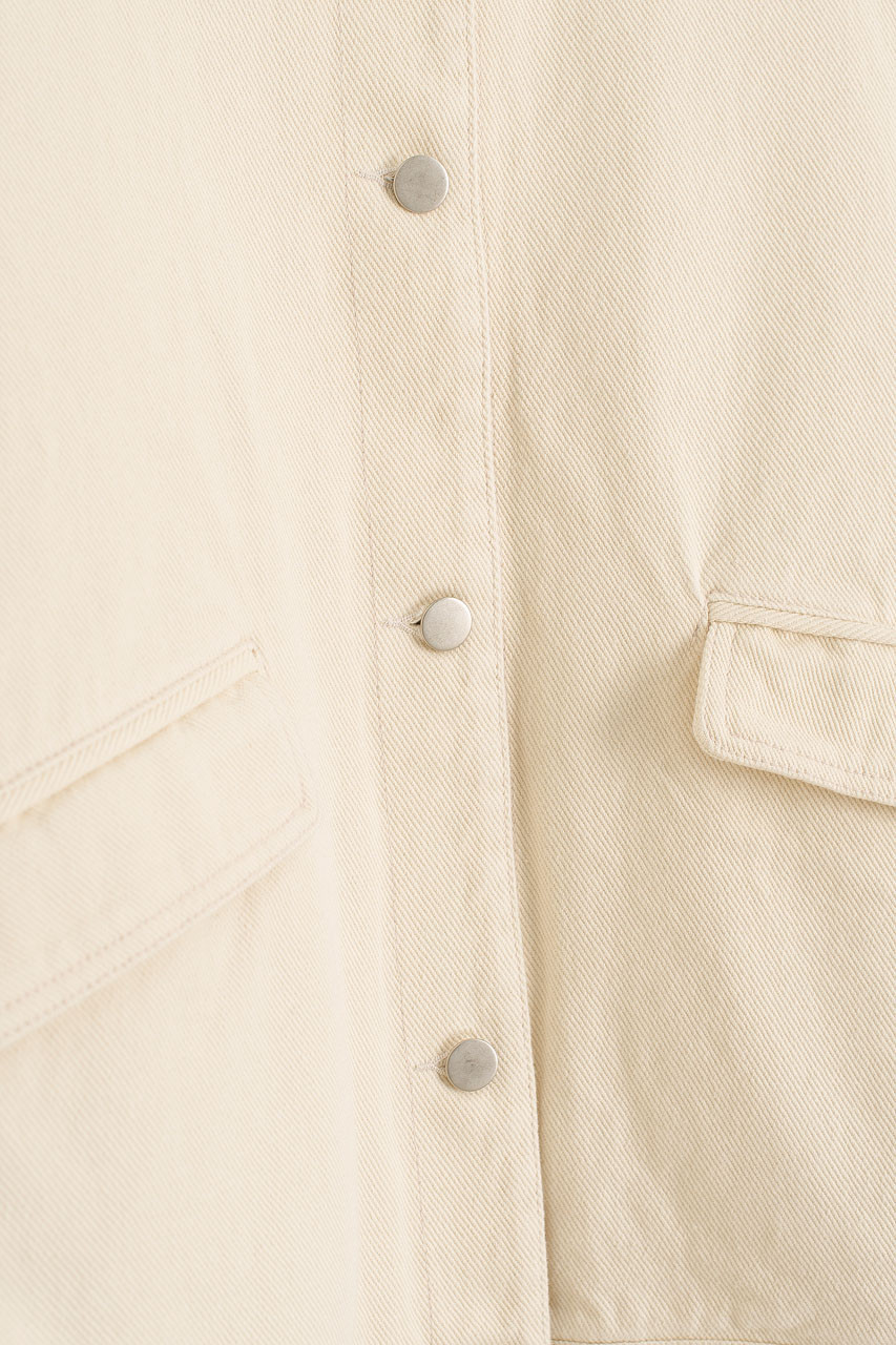 Box Cotton Jacket, Ivory