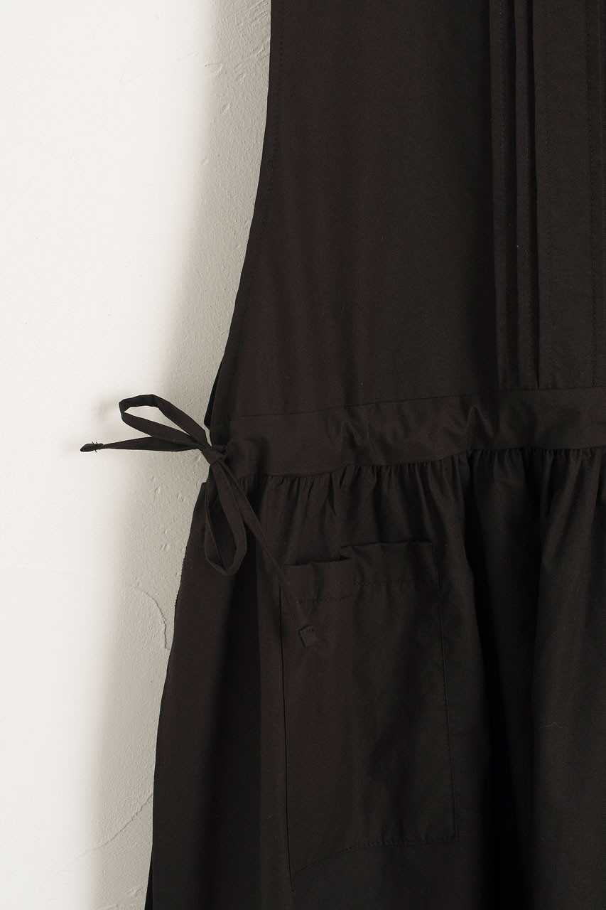 Open Apron Dress, Black