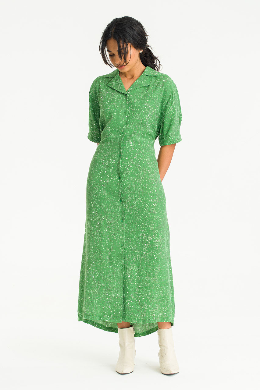 Green discount dotty dress