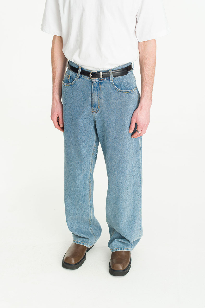 Menswear | Wide Denim Jeans, Light Blue