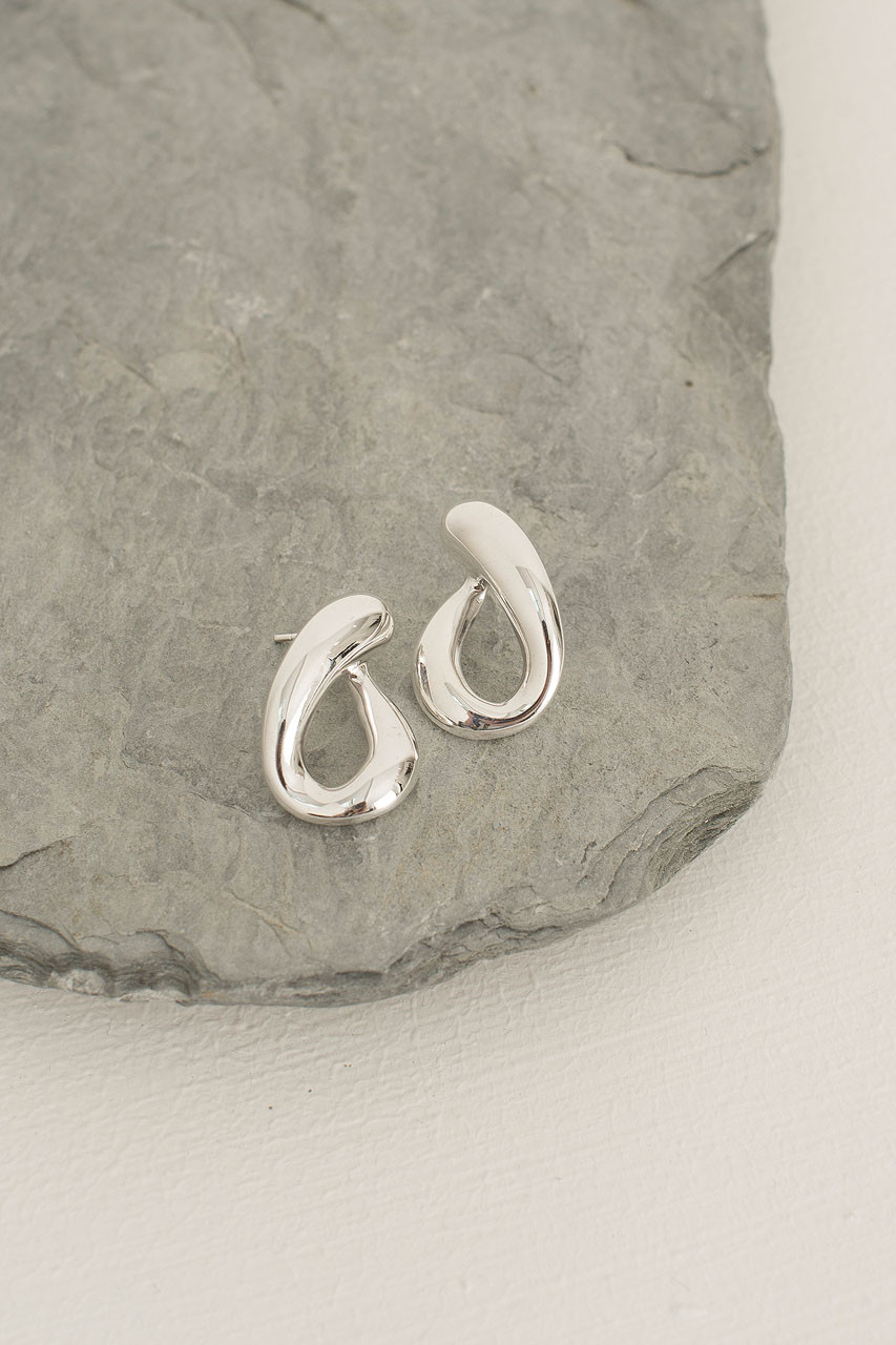 Natural Statement Earrings, Sterling Silver