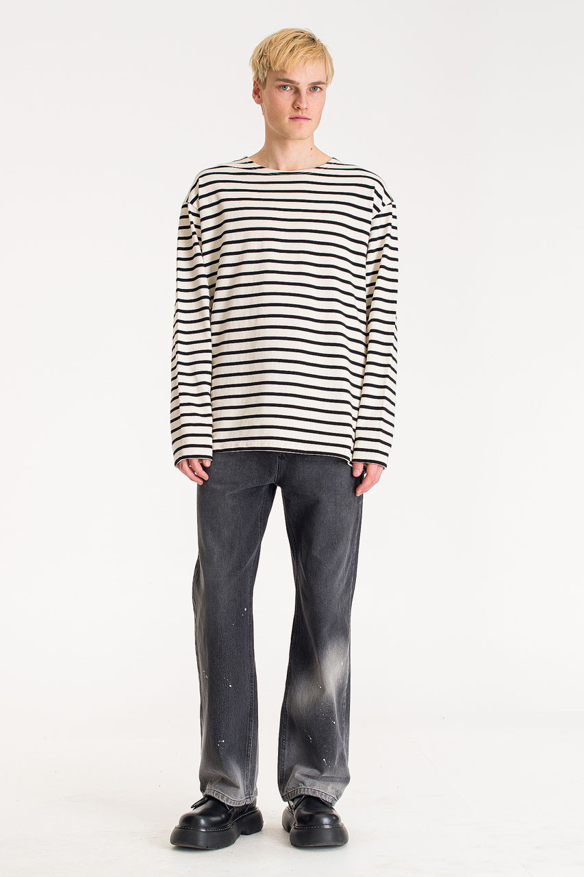 Menswear | Boat Tee, Ivory/Black
