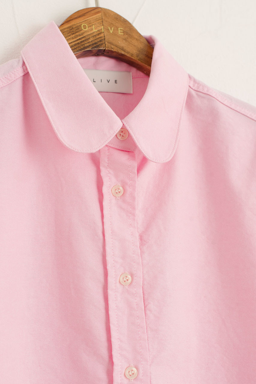 Short Sleeve Oxford Shirt, Pink
