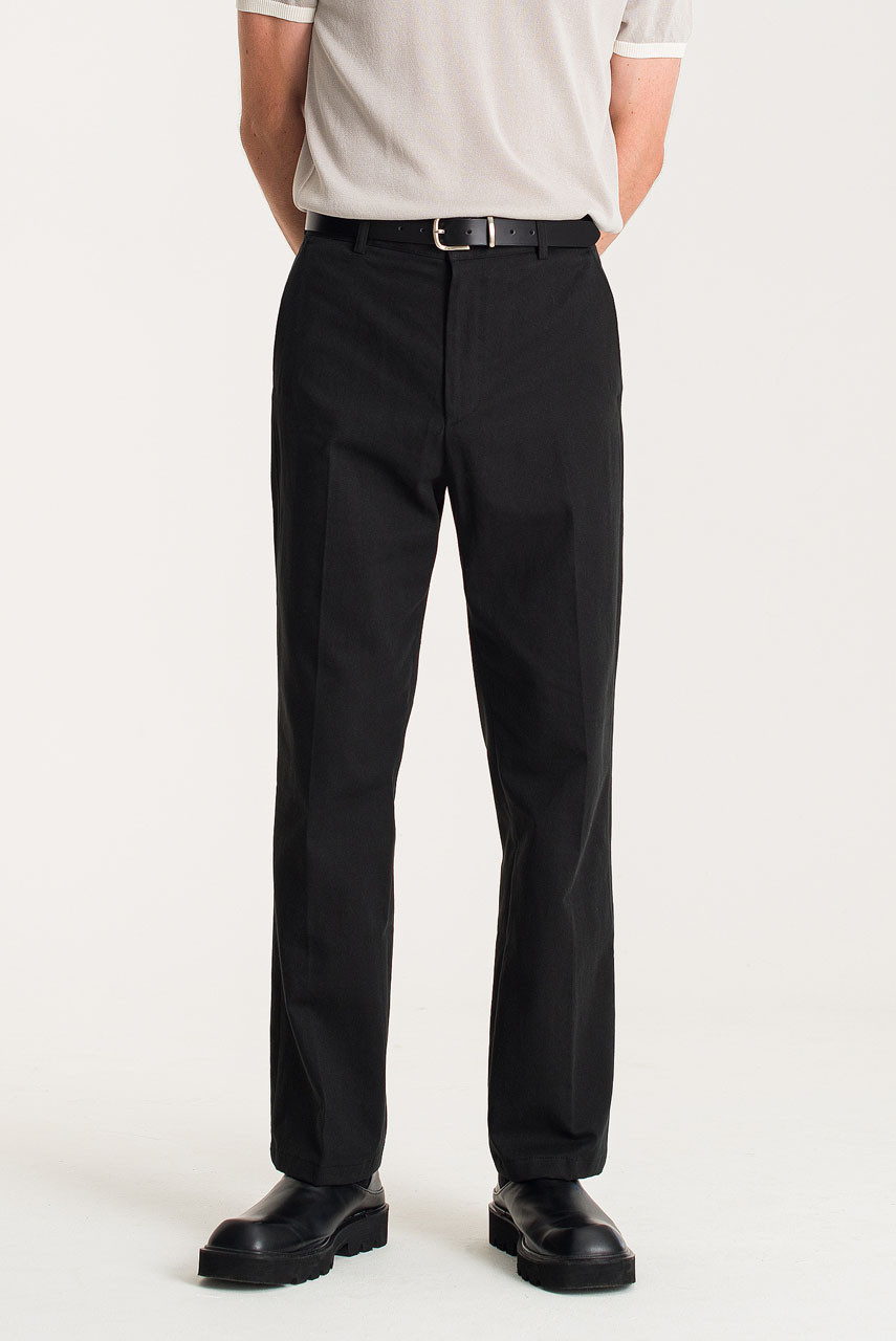 Menswear | Wide Cotton Pants, Black