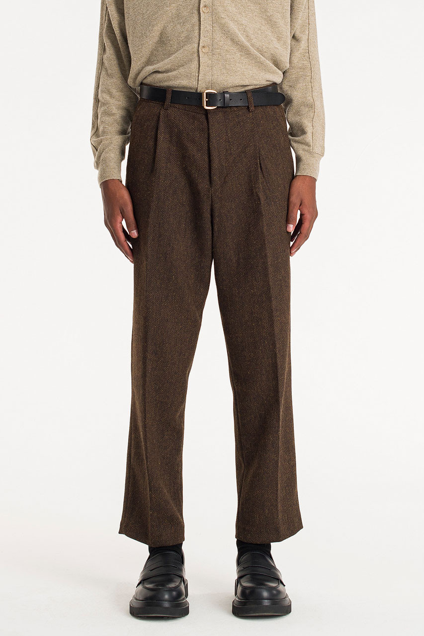 SELECTED Herringbone Trousers In Slim Fit in Gray for Men  Lyst