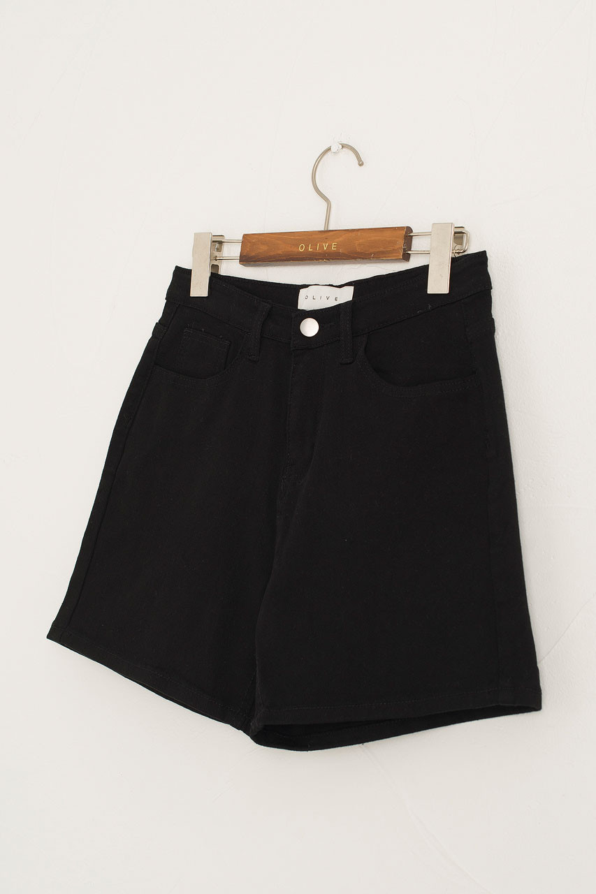 Meg Cotton Shorts, Black
