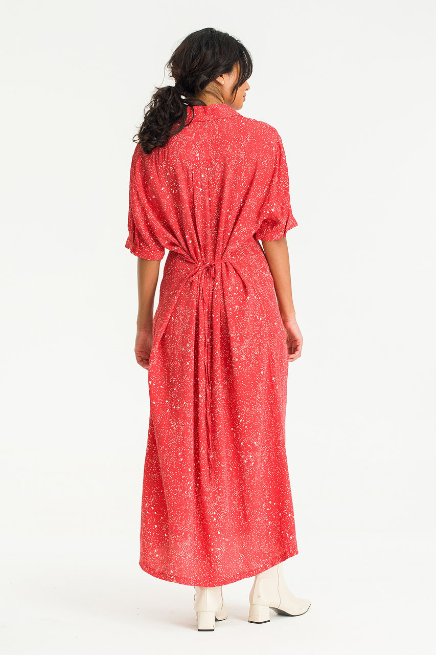 Dotty Maxi Dress, Red