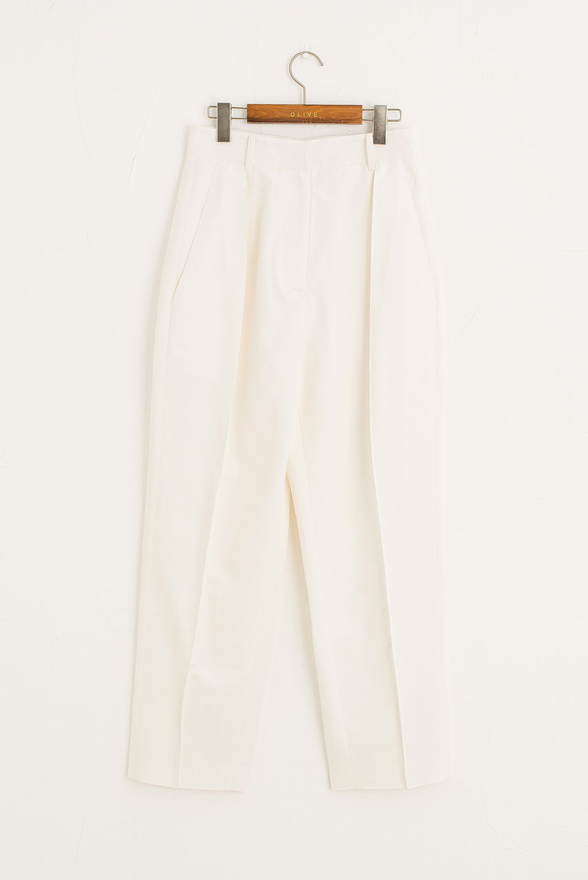 Pleated Light Weight Pants, Black