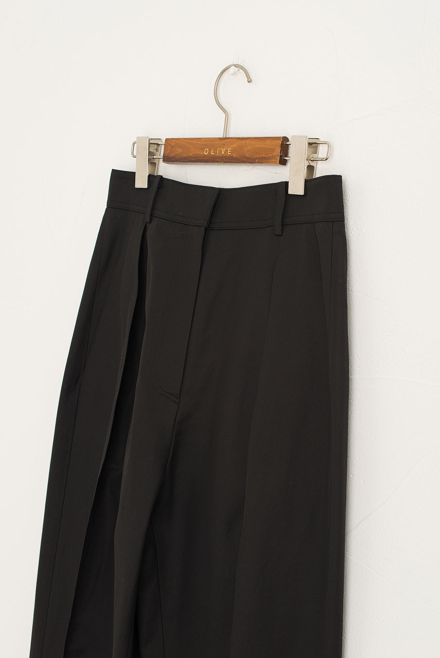 Pleated Balloon Pants, Black