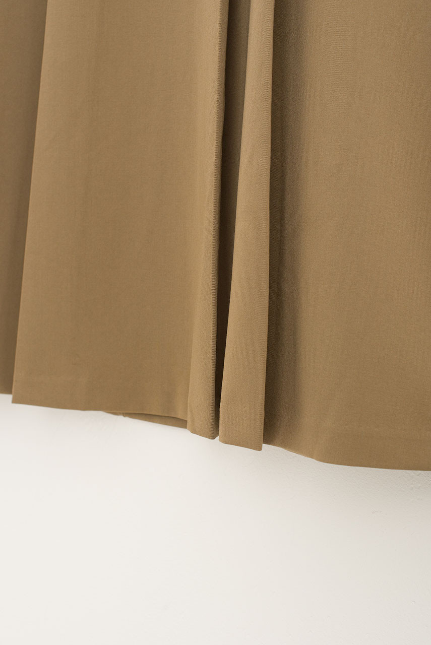 Two Tuck Mid Length Skirt, Taupe