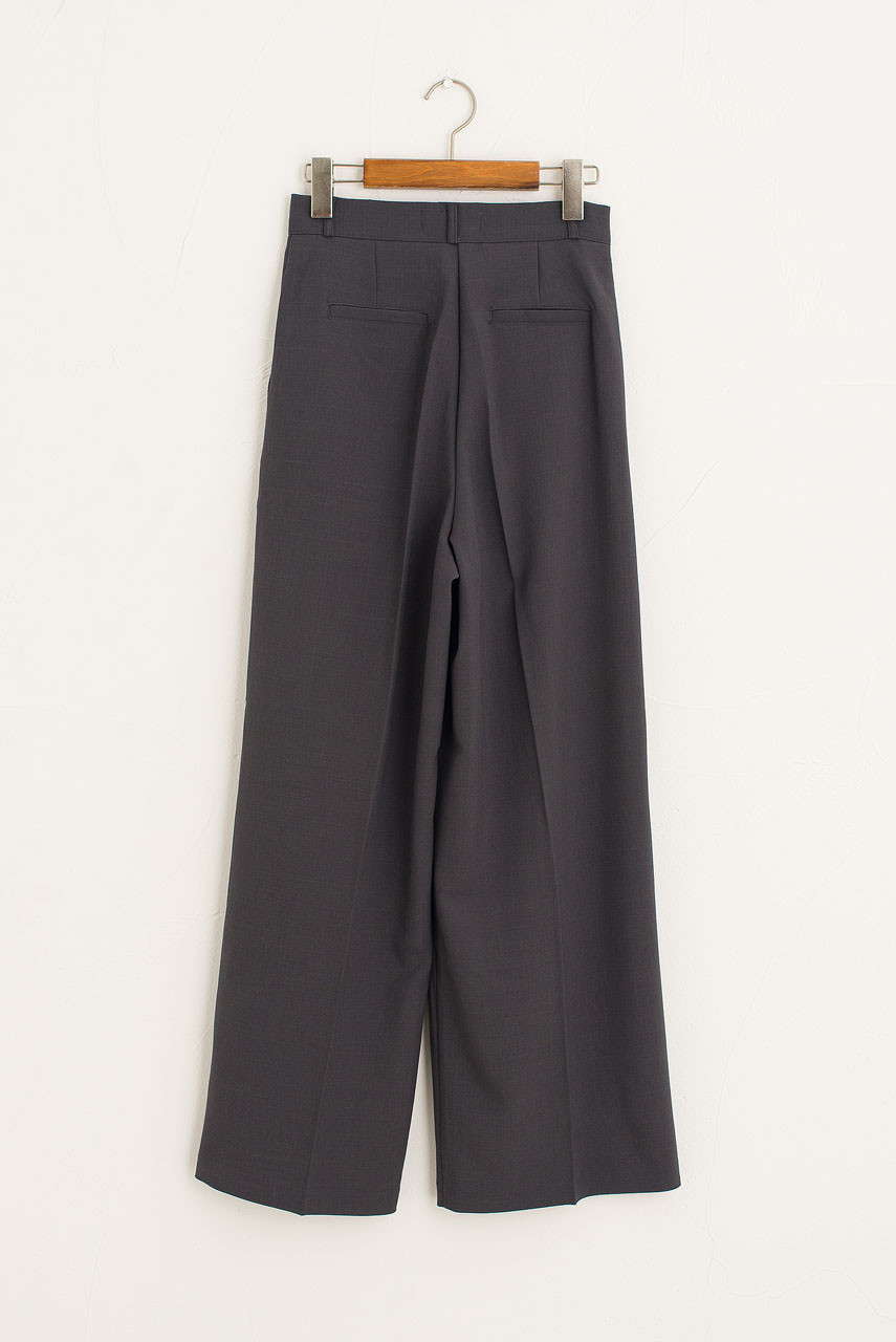 Hoya Two Tuck Slacks, Charcoal