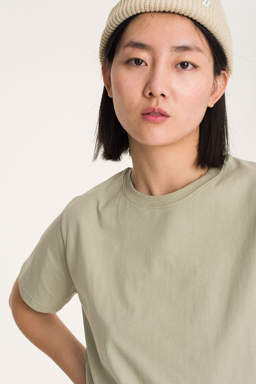 Hana Boy Fit Crew Neck Tee, Sage