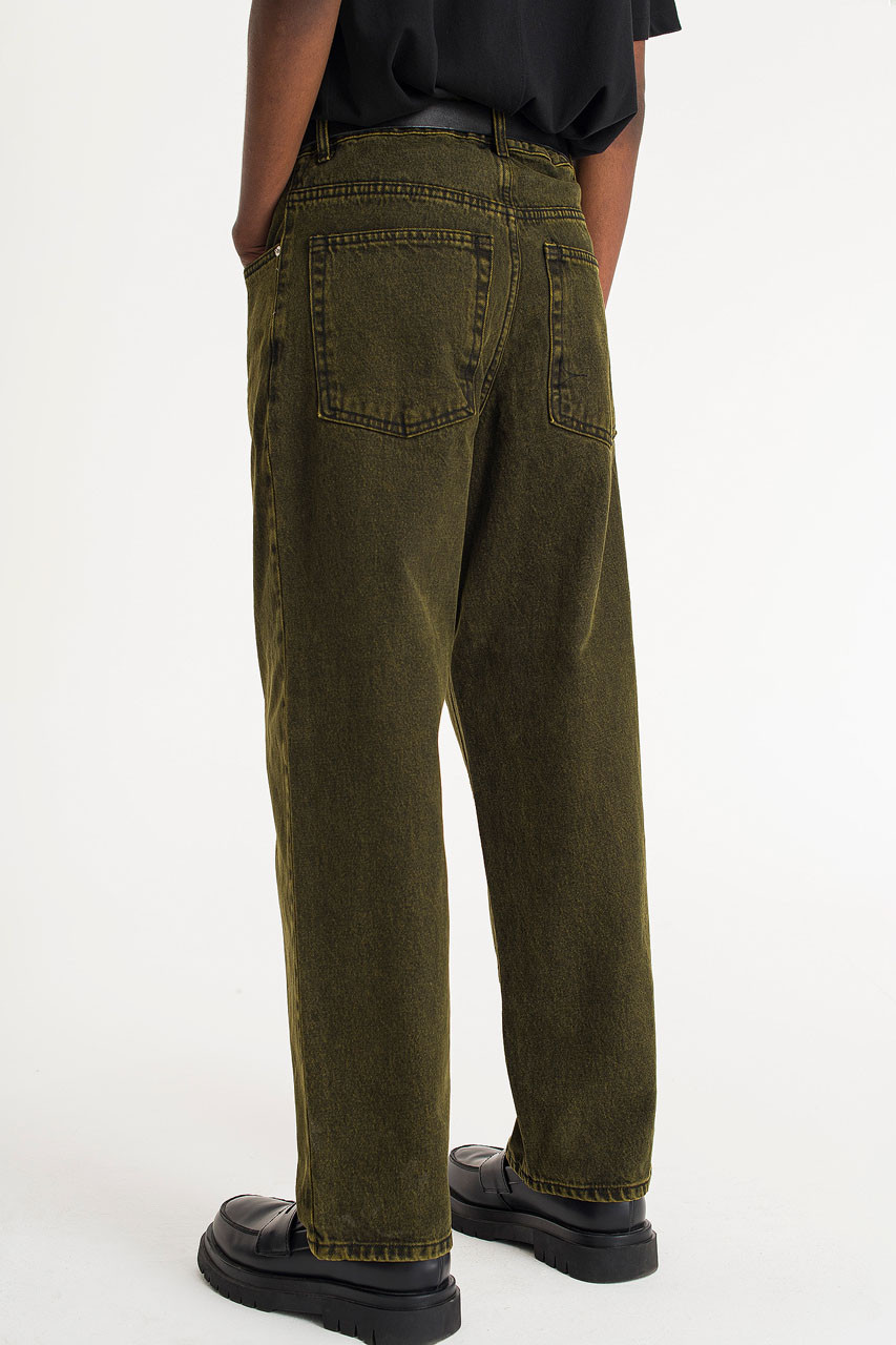 Green Flared Bootcut Denim Jeans | Bootleg – motelrocks.com