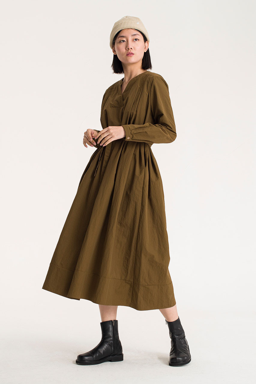 Koya Loose Belted Dress, Brown