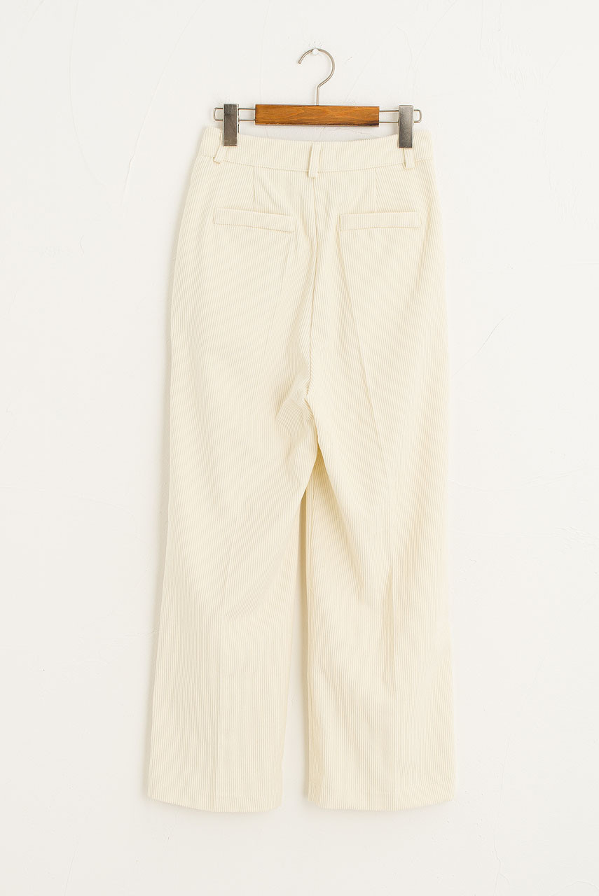 Alessandra Wisteria Corduroy Pant in Ivory White