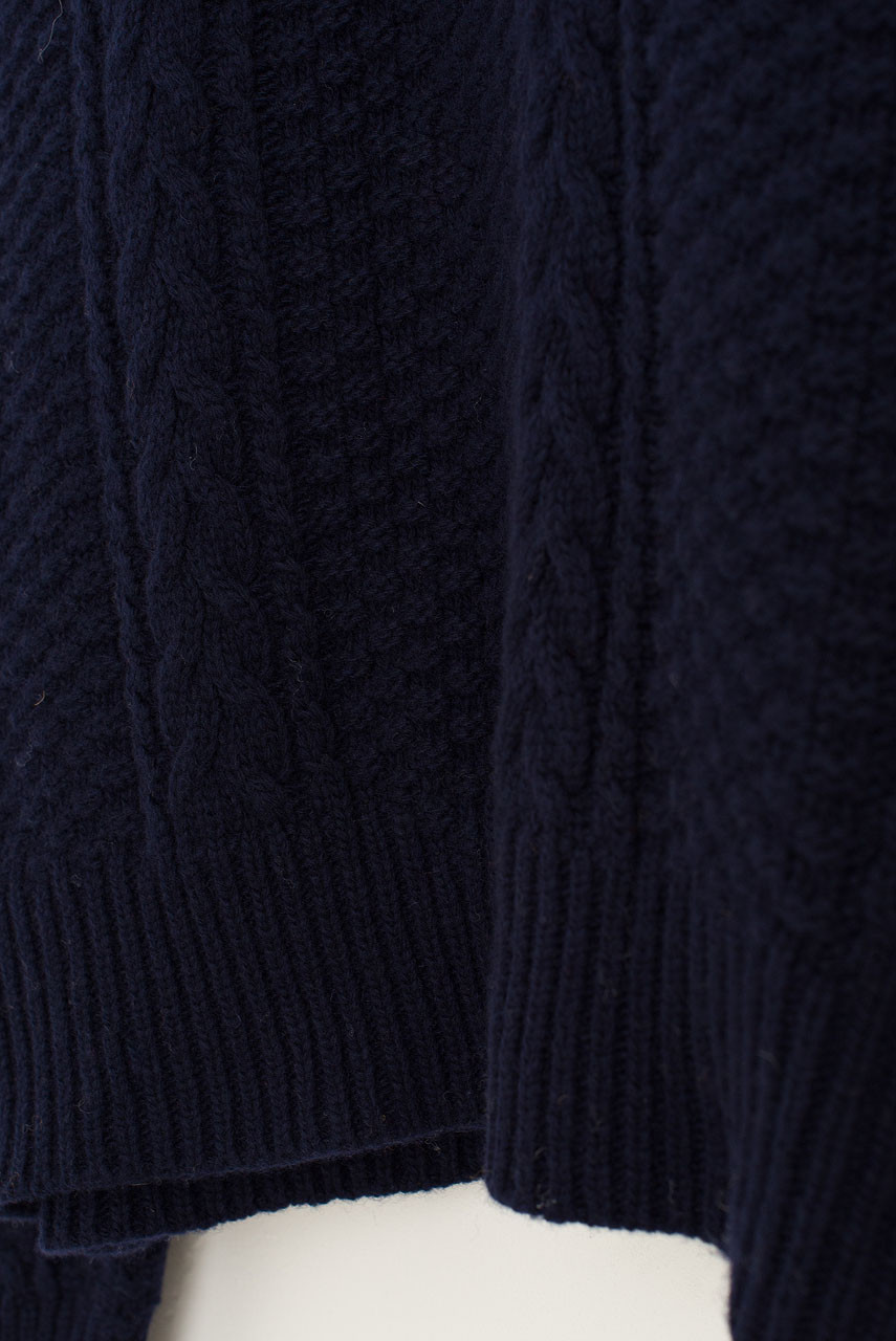 Oversize Cable Jumper, Navy