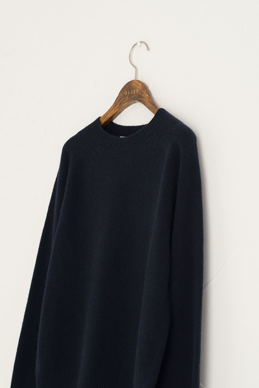 Seamless Raglan Jumper, Dark Navy