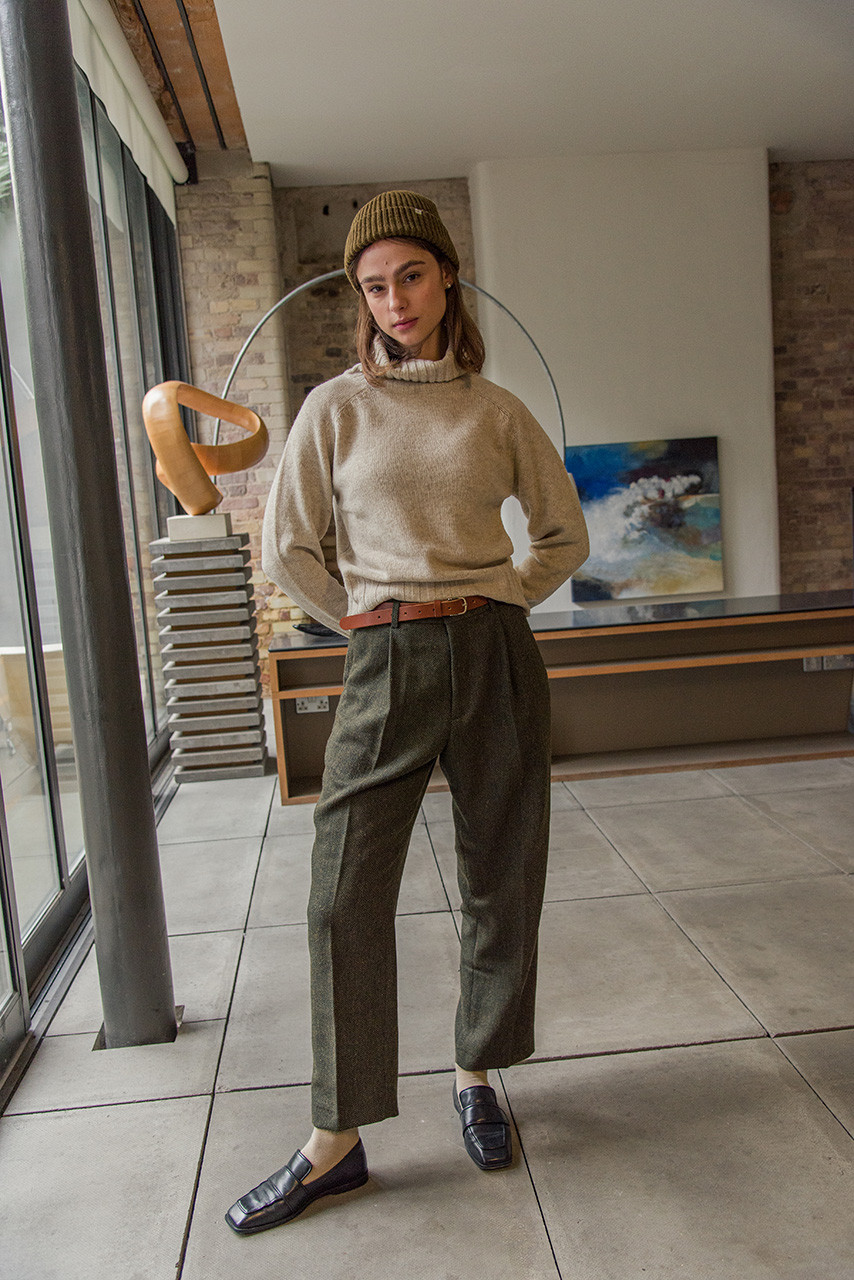 パンツ marka wool slacks olive WIDE LEG EASY PANTS - 2/72 washer wool tropical - | marka