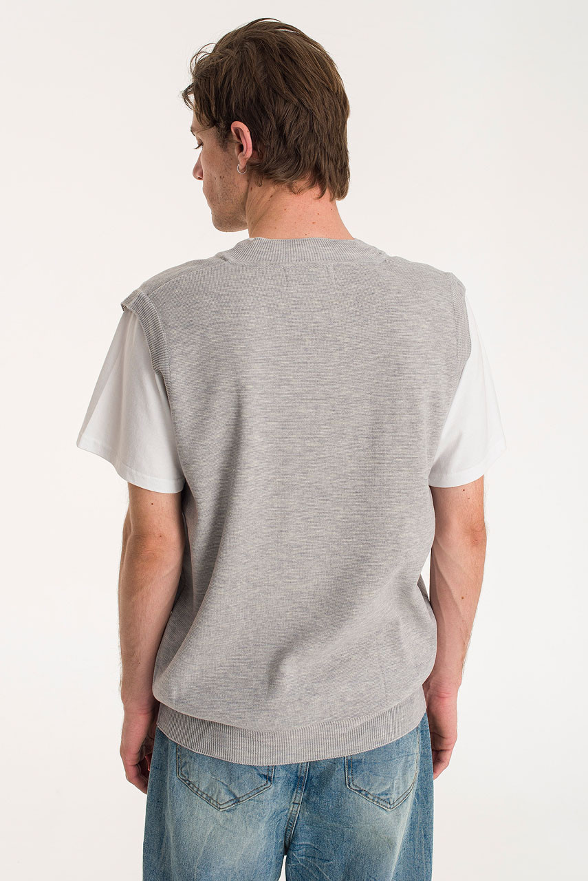 Menswear | V-Neck Vest, Grey
