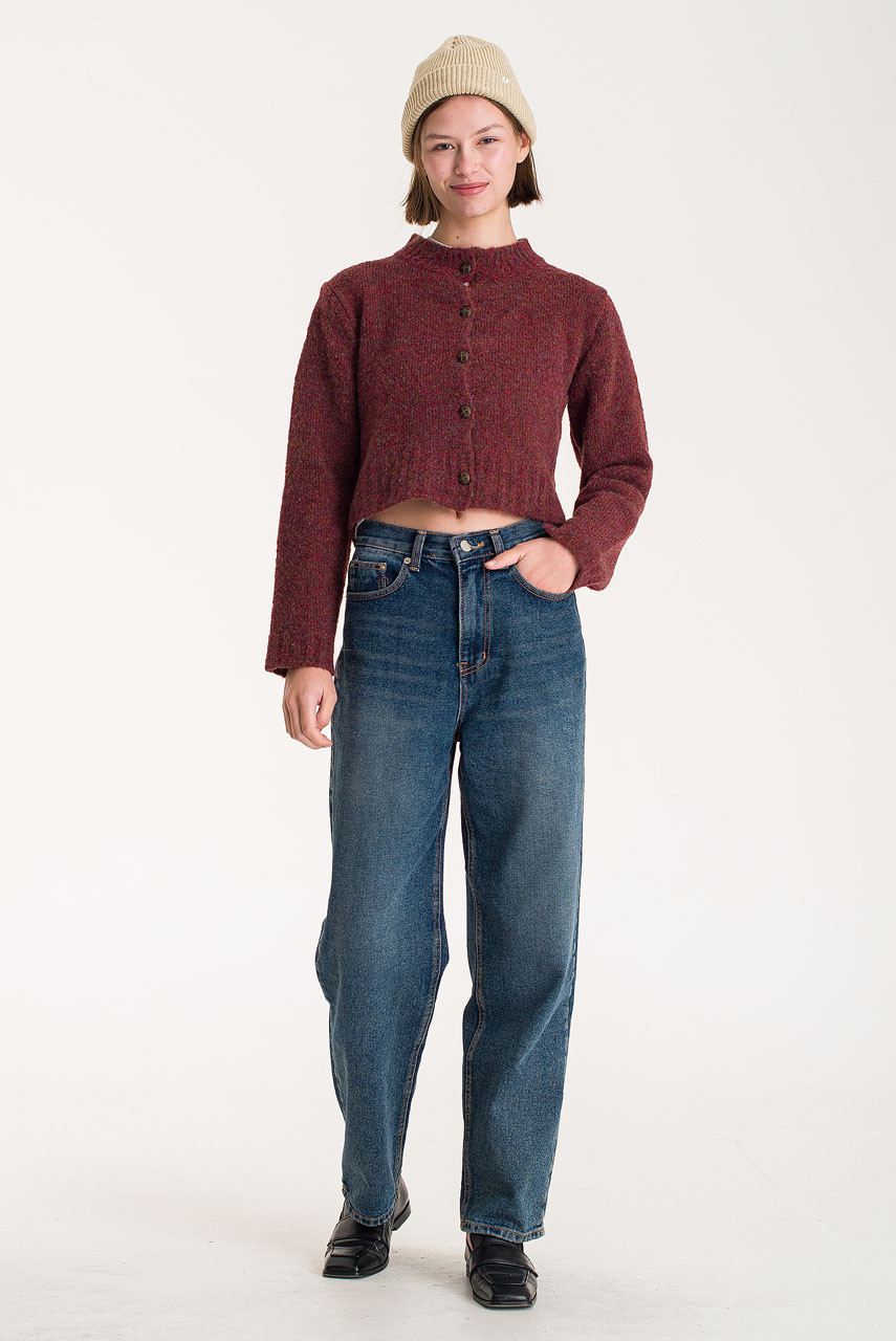 Hana Mini Crop Cardigan, Hibiscus