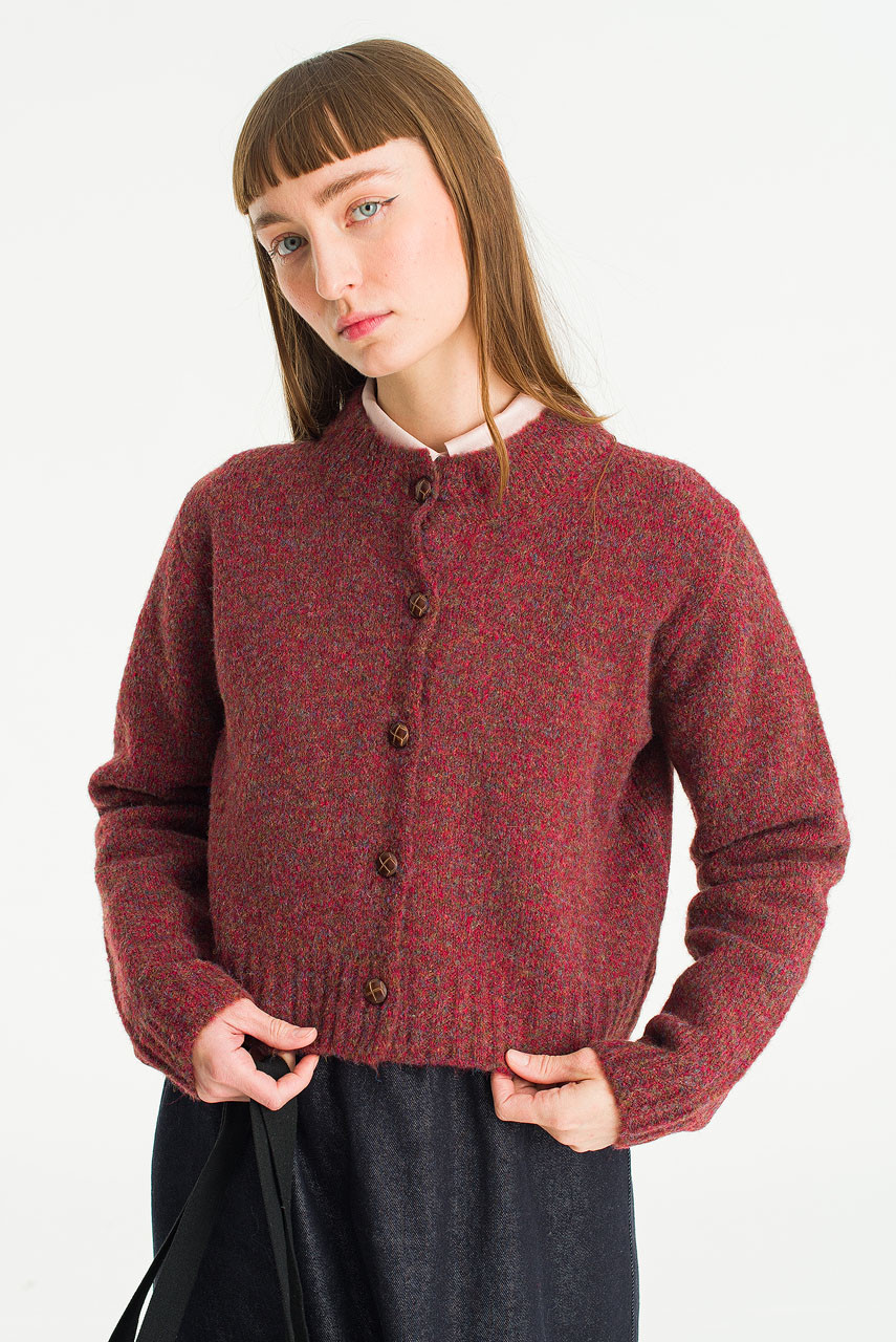 Hana Mini Crop Cardigan, Hibiscus Hana Mini Crop Cardigan, Hibiscus