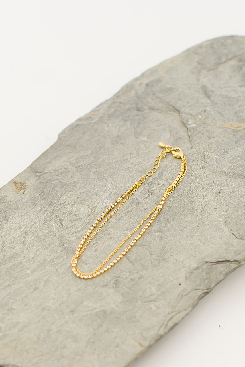 Wave Bracelet, Gold Plated