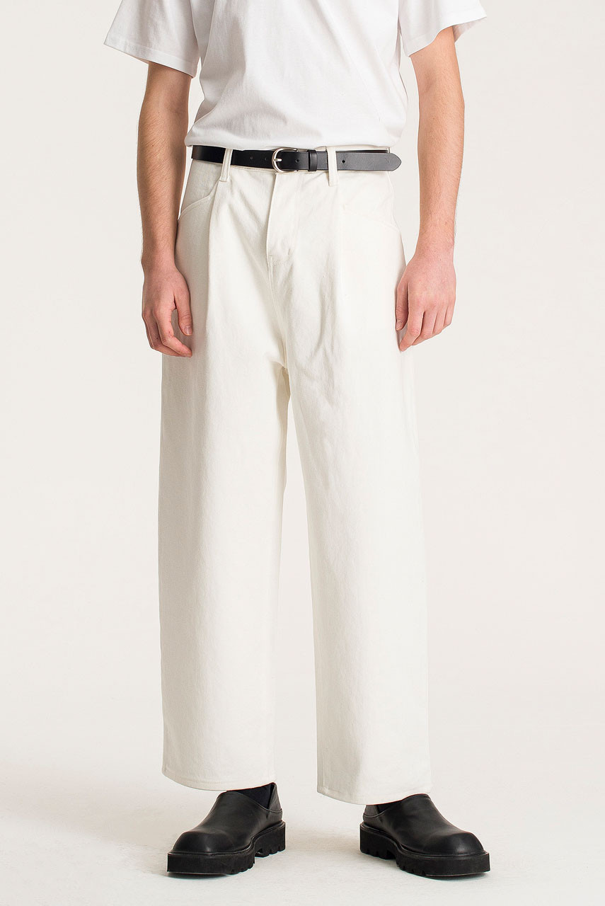 Menswear | Volume Twill Pants, White