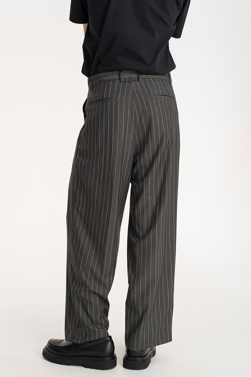 Wool Blend Grey Flat Front Pinstripe Trousers  Konga Online Shopping