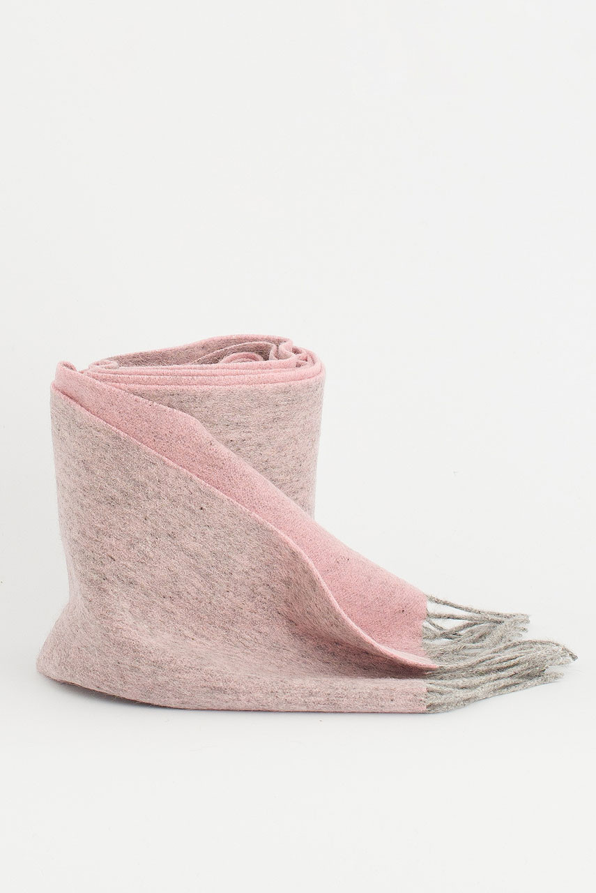 Two Tone Wool Scarf, Pink