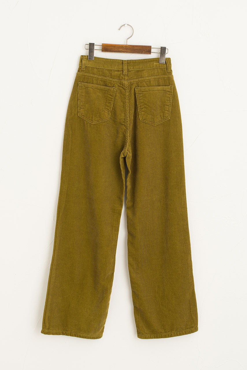 Tomo Colour Cord Pants, Khaki