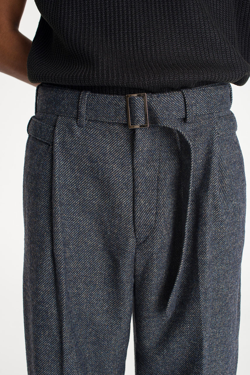 Menswear | Henri Belted Trousers, Navy