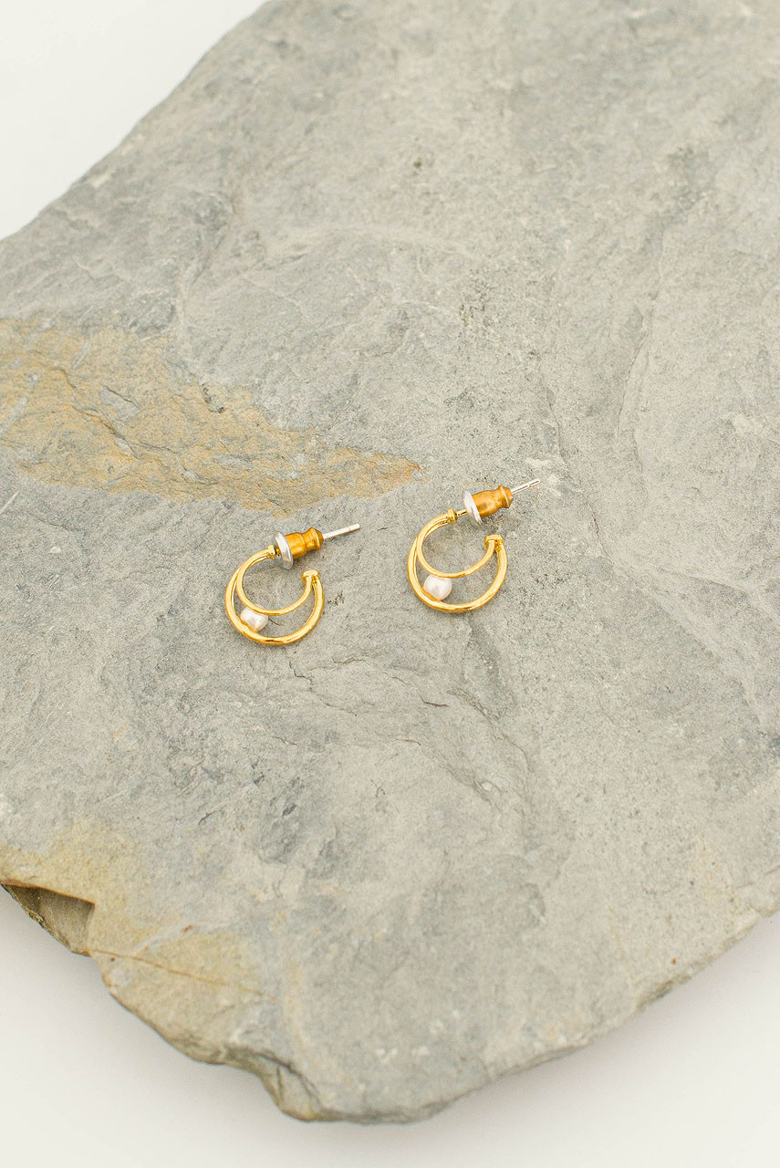 Adriana Mini Hoop Earrings, Gold Plated