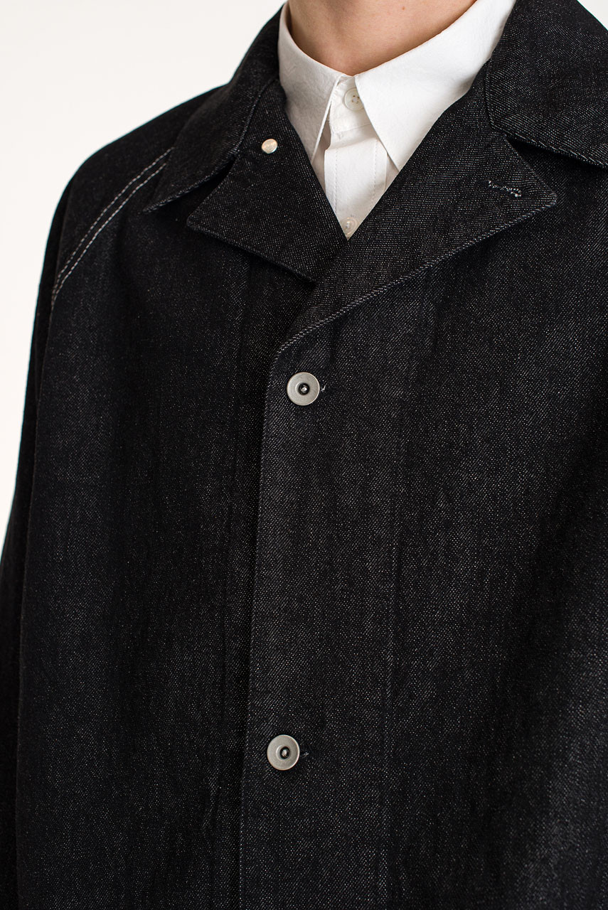 Menswear | Workwear-Style Denim Jacket, Black