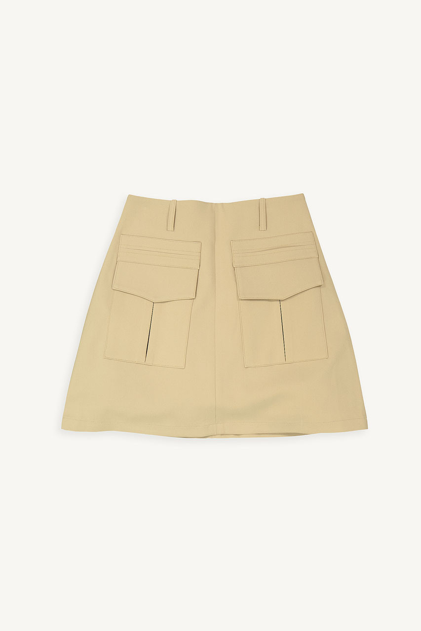 Sobi Pocket Mini Skirt, Beige