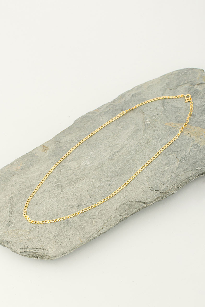 Simple Chain Necklace, 14K Gold Plated