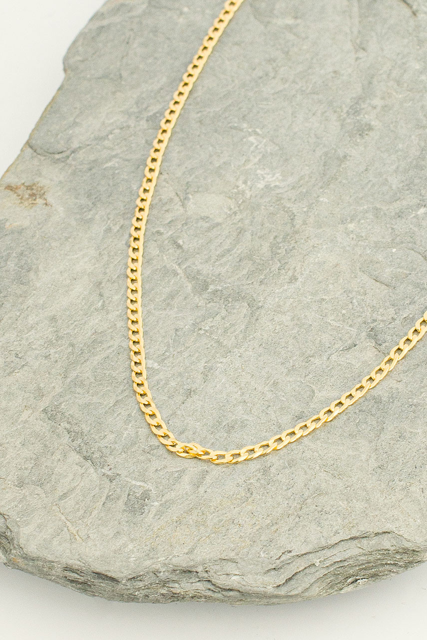 Simple Chain Necklace, 14K Gold Plated