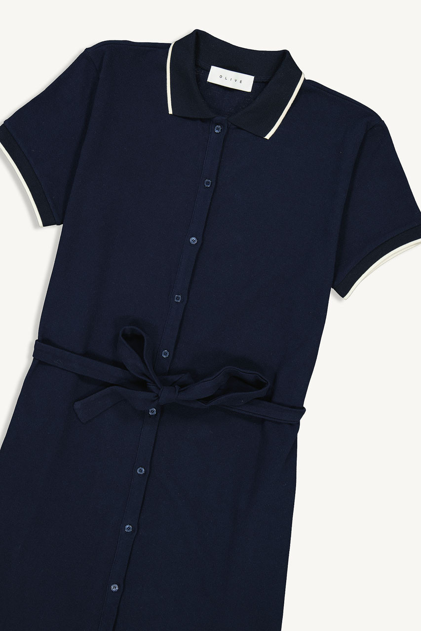 Tatso Polo Dress, Navy