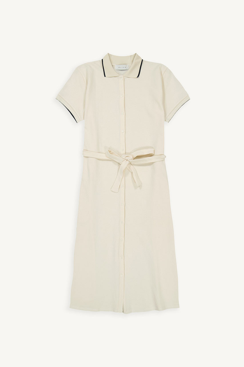 Tatso Polo Dress, Ivory