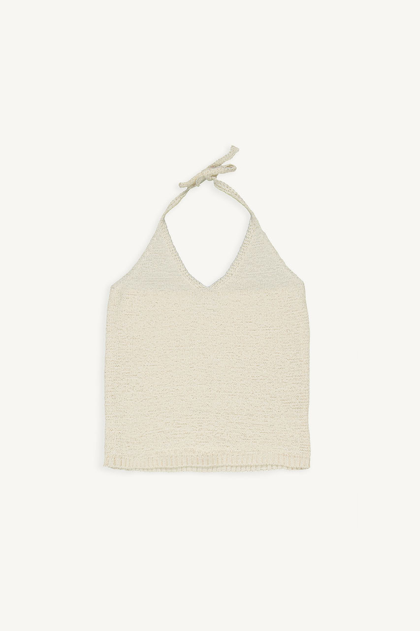 Lana Two Way Knit Top, Khaki beige